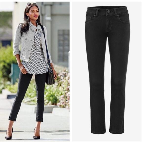 CAbi Denim - CABI Jeans Size 10 #3189 New Crop Black/Dark Gray Cropped Ankle Stretch Denim